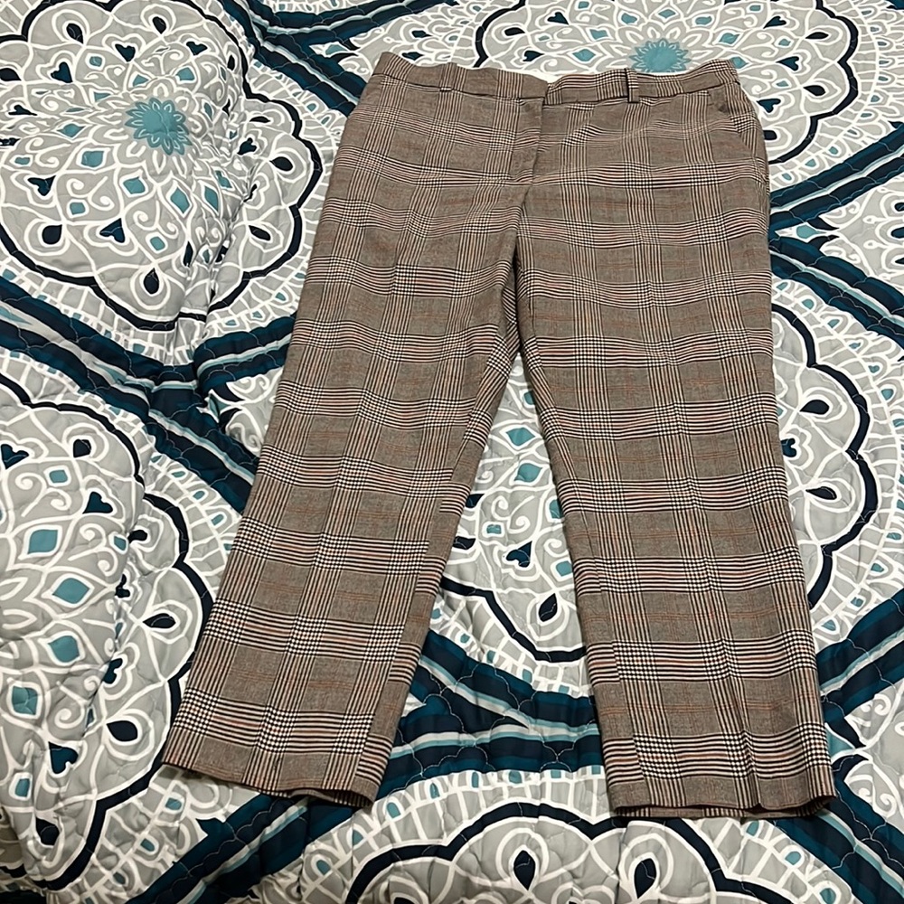 H&M plaid print pants